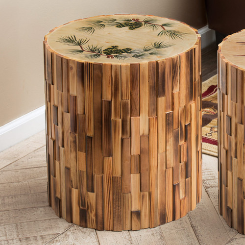 Pinecone Round Wood Table