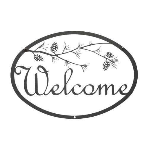 Pinecone Script Welcome Sign