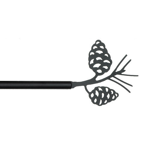 Pine Cone Wrought Iron Curtain Rod