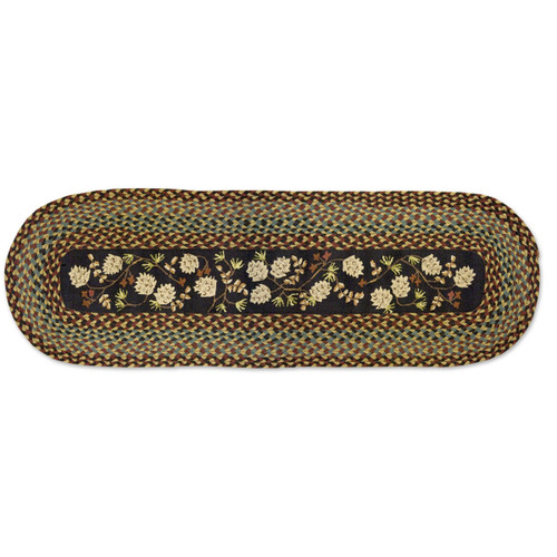 Pinecones & Berries Hooked & Braided Runner