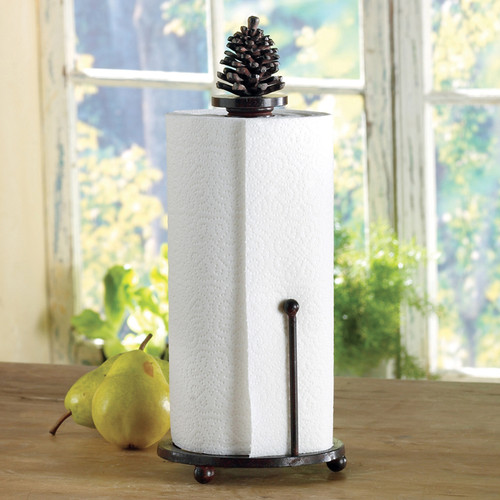 Metal Pinecone Paper Towel Holder