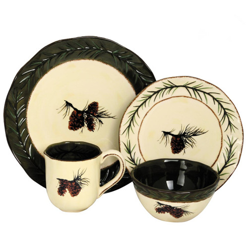 Ponderosa Pine Dinnerware Set - 16 pcs - OUT OF STOCK UNTIL 08/13/2025