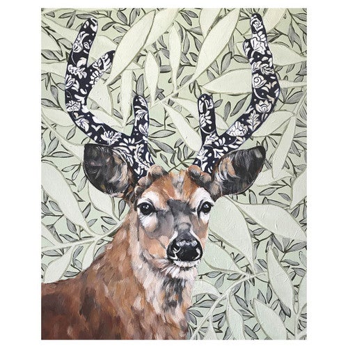 Posh Buck Green Canvas Art
