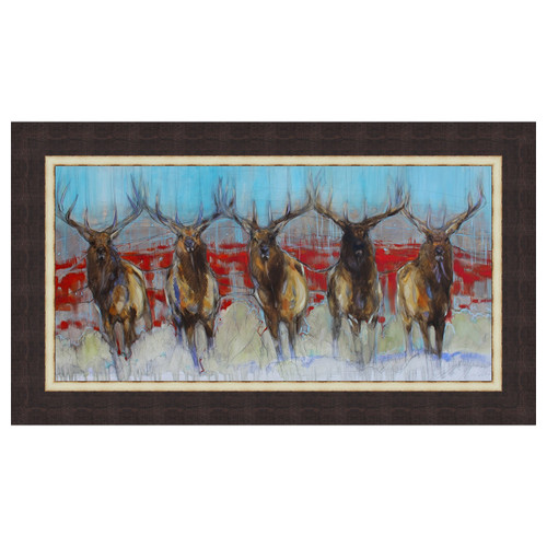 Proud Deer Brothers Framed Canvas