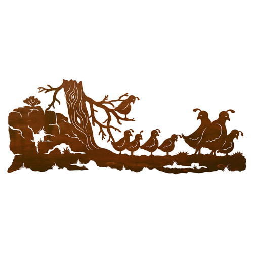 Quail Family Wall Art - 42 Inch