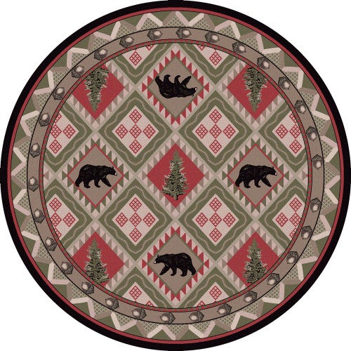 Quilted Forest Rug - 8 Ft. Round