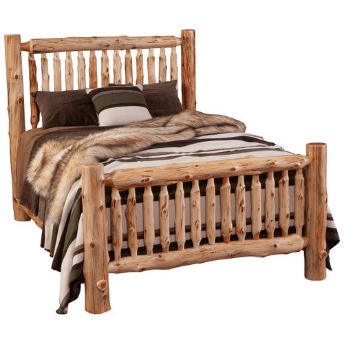 Spindle Log Bed - Queen