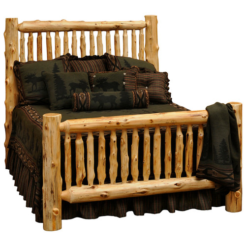 Spindle Log Bed - Queen