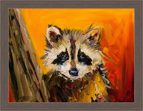 Raccoon Tree Framed Print