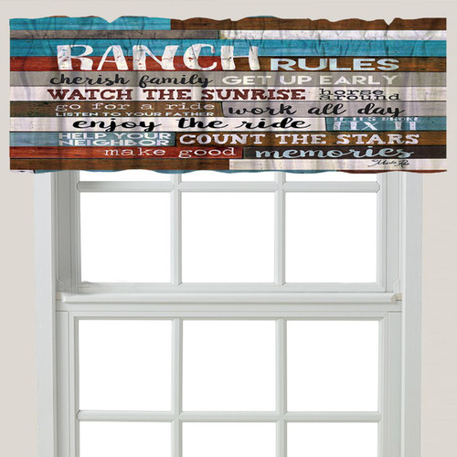 Ranch Commandments Window Valance