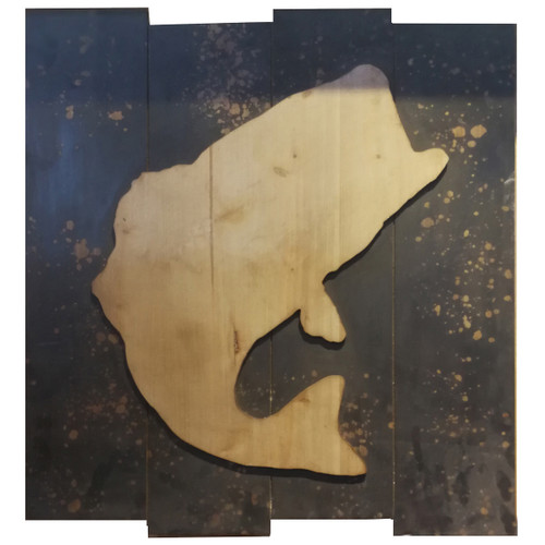 Reclaimed Wood Bass Wall Art