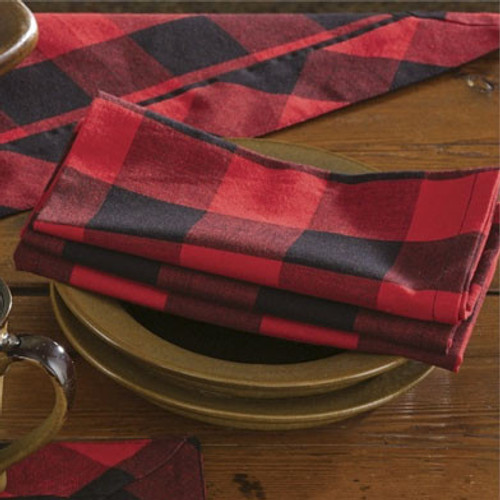 Red Buffalo Check Napkins - Set of 4