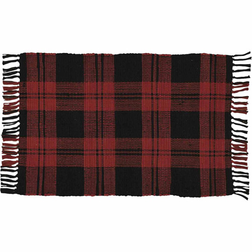 Red Buffalo Check Rag Rug - 2 x 4