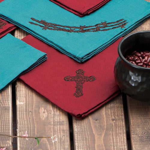 Red Cross Napkin Set - 4 pcs