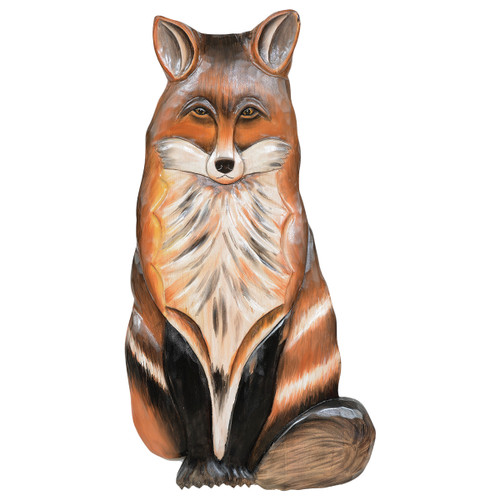 Red Fox Carved Wood Wall Art