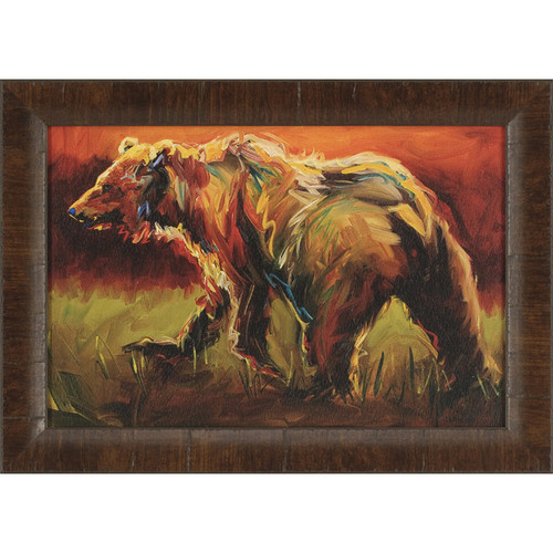 Red Sky Bear Framed Wall Art