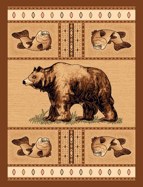 Bear & Jumping Fish Rug Collection