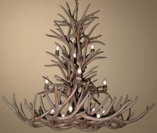 Reproduction Whitetail and Mule Deer Antler Chandelier - Large