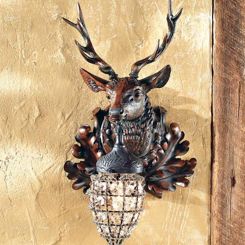 Right Facing Stag Wall Sconce