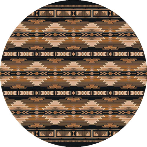 Rio Rancho Brown Rug - 8 Ft. Round