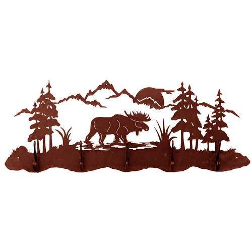 Moose 5 Hook Coat Rack