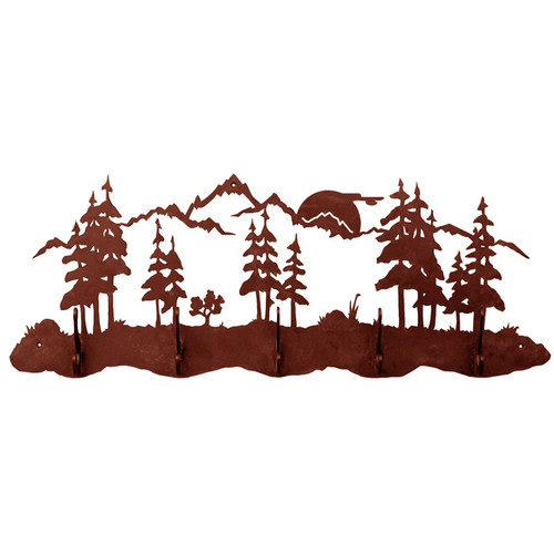 Mountain Scene 5 Hook Coat Rack