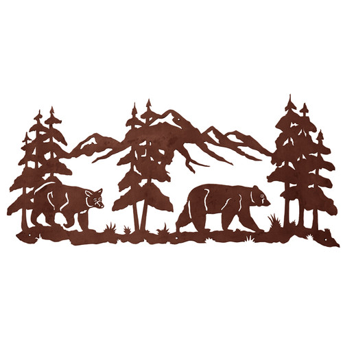Bears Metal Wall Art