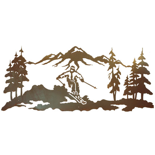 Skier Metal Wall Art