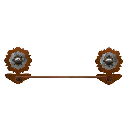 Round Old Silver Berry Hand Towel Bar