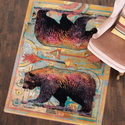 Ruiz Walking Bear Rug - 5 x 8