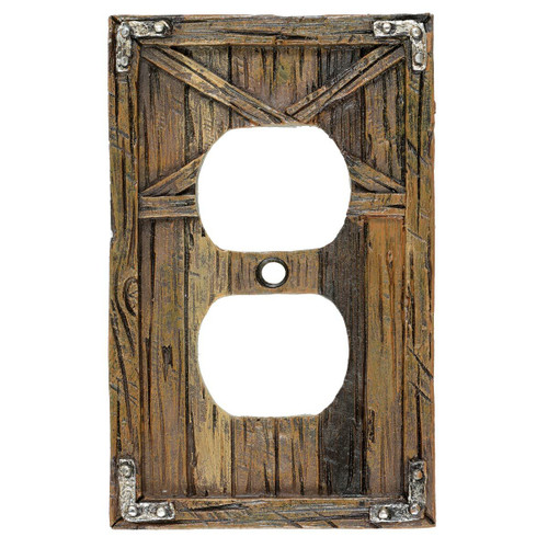 Rustic Barn Door Outlet Cover