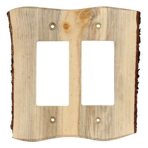 Rustic Edge Blued Pine Double Rocker Plate