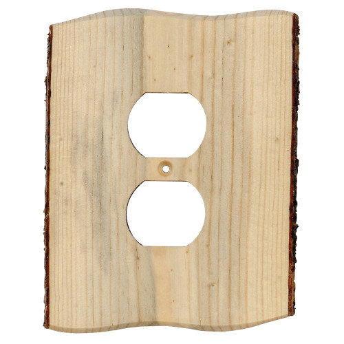 Rustic Edge Blued Pine Outlet Cover