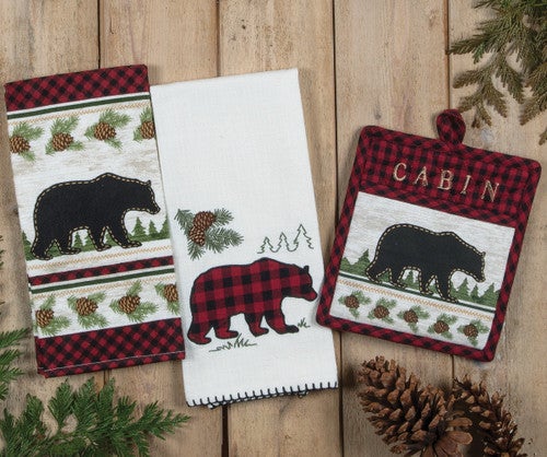 Bear Cabin Buffalo Check Kitchen Linens