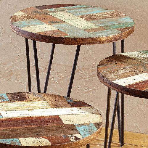 San Miguel Reclaimed Wood Side Table - Large
