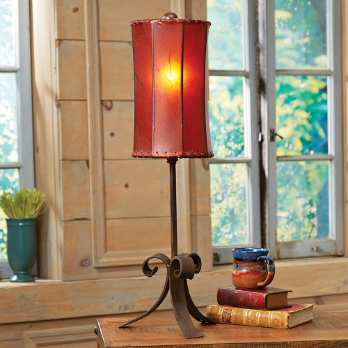 Santa Clara Accent Lamp with Rawhide Shade