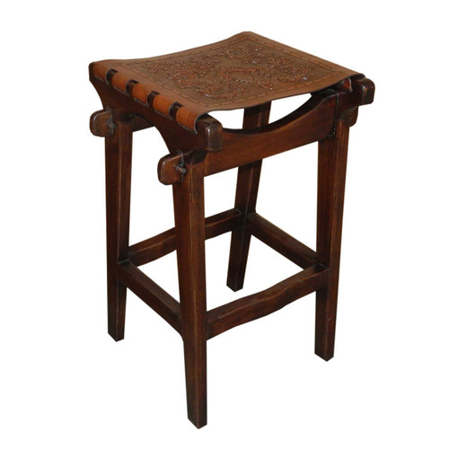Santa Fe Antique Brown Barstool - Colonial