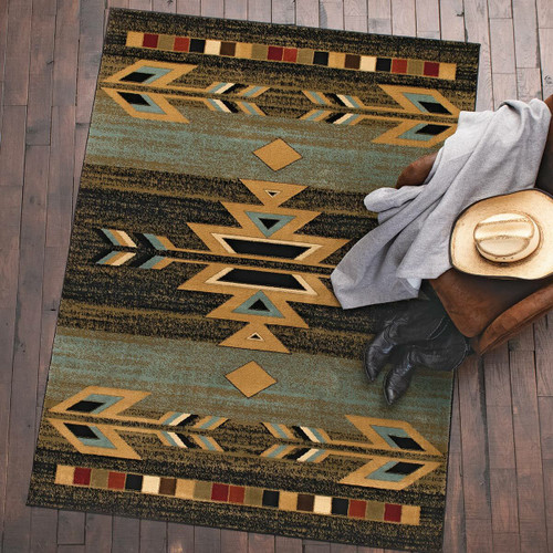Santa Fe Ebony Rug - 5 x 7