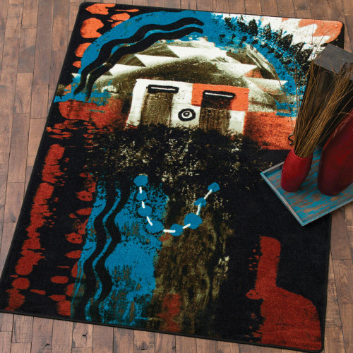 Santa Fe Boogie Rust Rug - 8 Ft. Round
