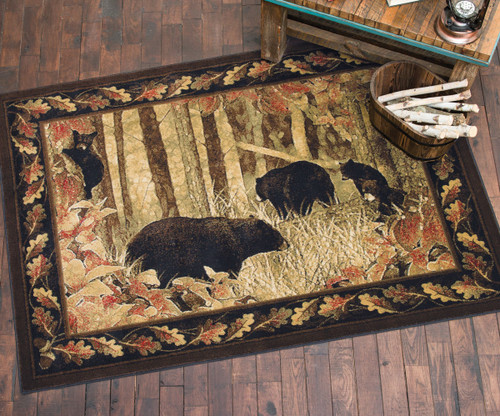 Scenic Black Bear Rug - 2 x 8 - OUT OF STOCK UNTIL 05/20/2025