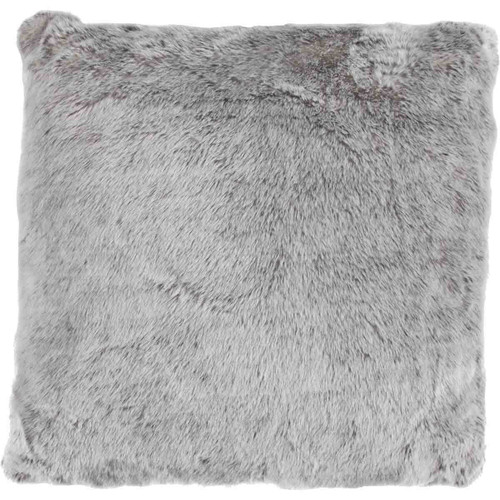 Silver Faux Fur Pillow