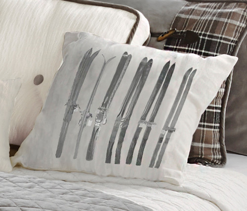 Silver Mountain Printed Ski Pillow