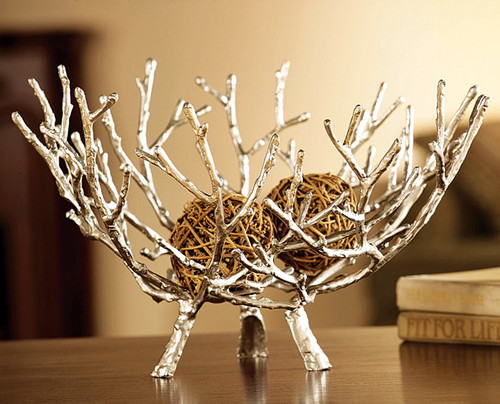 Silver Twig Bowls - Set of 2