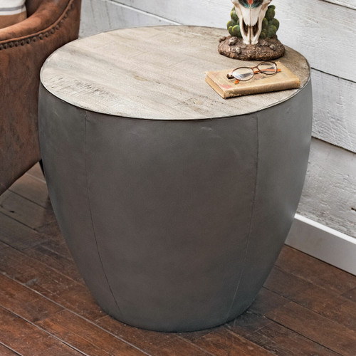 Silverthorne Metal & Wood End Table