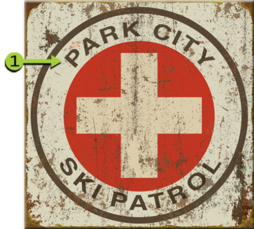 Ski Patrol Personalized Sign - 28 x 28