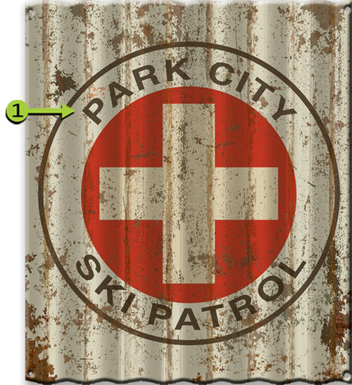 Ski Patrol Personalized Corrugated Metal Sign