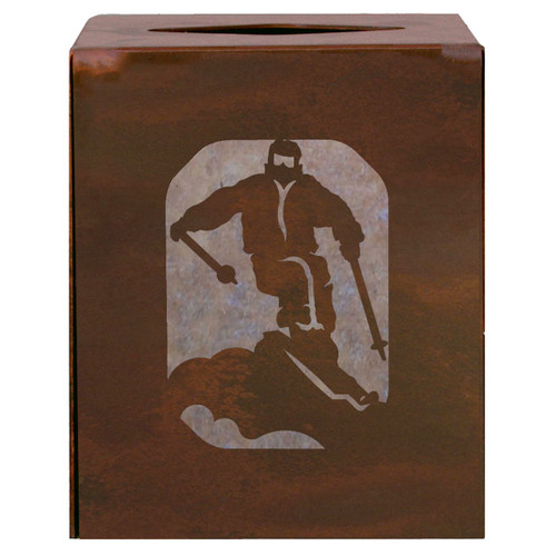 Skier Square Tissue Cover