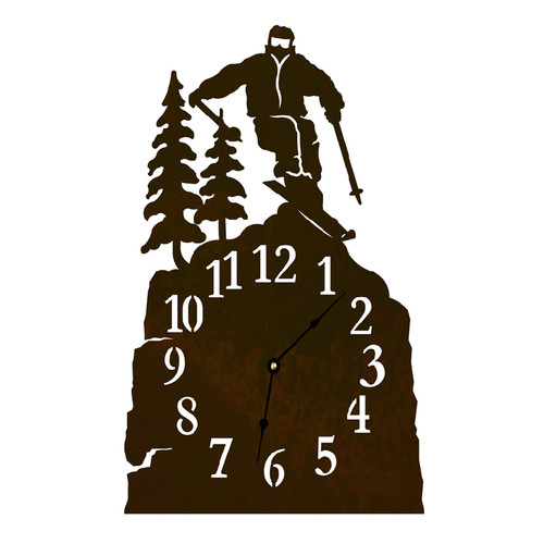 Skier Table Clock