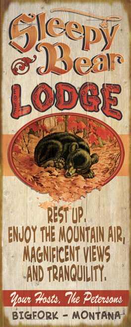 Sleepy Bear Sign