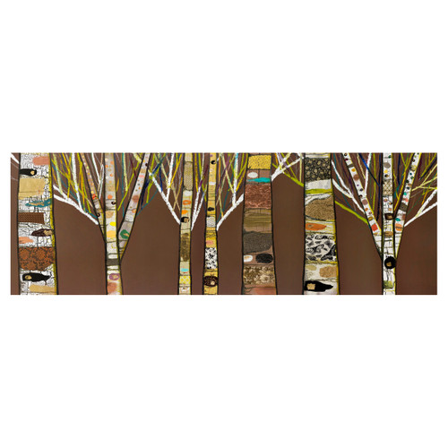 Smoky Mountain Trees Brown Canvas Art